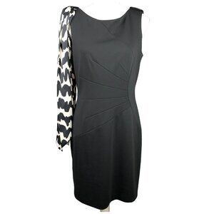 Tahari Arthur S Lavine Sheath Dress With Scarf Size 6